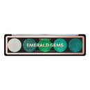 Profusion Cosmetics 5 Shade Glitter Eyeshadow Palette - Vibrant Pressed Pigments with Built-In Primer and Dazzling Shine for Long-Wearing Sparkle Makeup Looks (Emerald Gems)