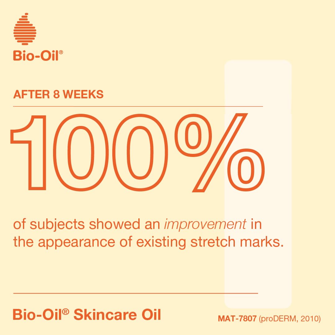 Bio-Oil Bio Oil Body Natural Skin Care Oil (60ml) - Firming Skincare That Reduces Appearance Of Stretch Marks & Scars - Grease Free Moisturiser Lotion - With Vitamin E & Vitamin A