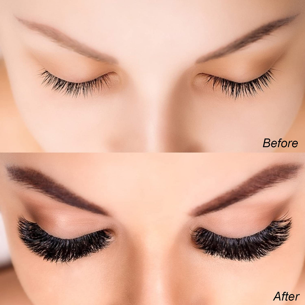 QUEWEL Easy Fan Russian Lashes 0.07D Curl Mix 8-15mm 2D-20D Volume Lash Extensions Self Fanning Automatic Blooming