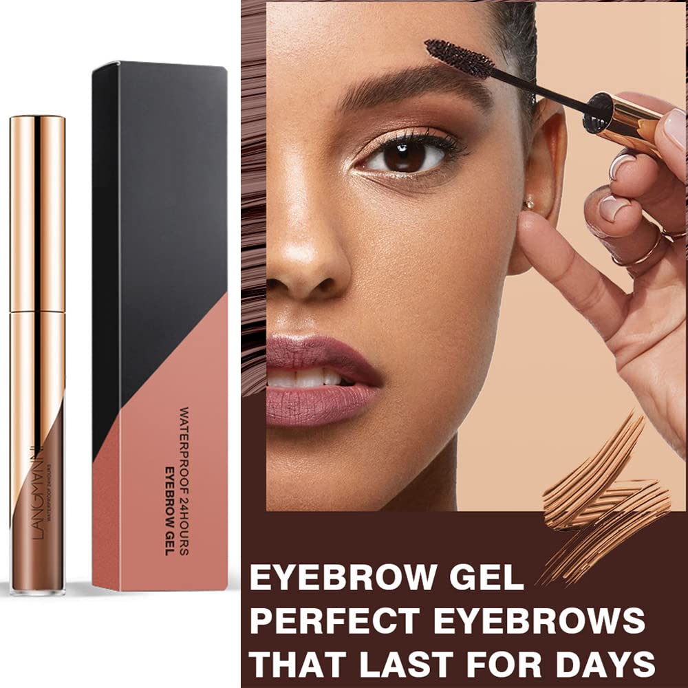 ZDHSOY Eyebrow Gel, Eyebrow Dye/Eyebrow Tint/Semi-Permanent Eyebrow Gel Tattoo Brow Waterproof Sweat-proof,Fast Drying,Brow Gel (Dark Brown)