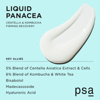 PSA LIQUID PANACEA Centella & Kombucha Firming Recovery Booster: Microbiome-Loving Serum Booster with 6% Kombucha & White Tea Blend, 5% Centella Asiatica Extract & Culture Blend. 15 ml/ 0.5 oz