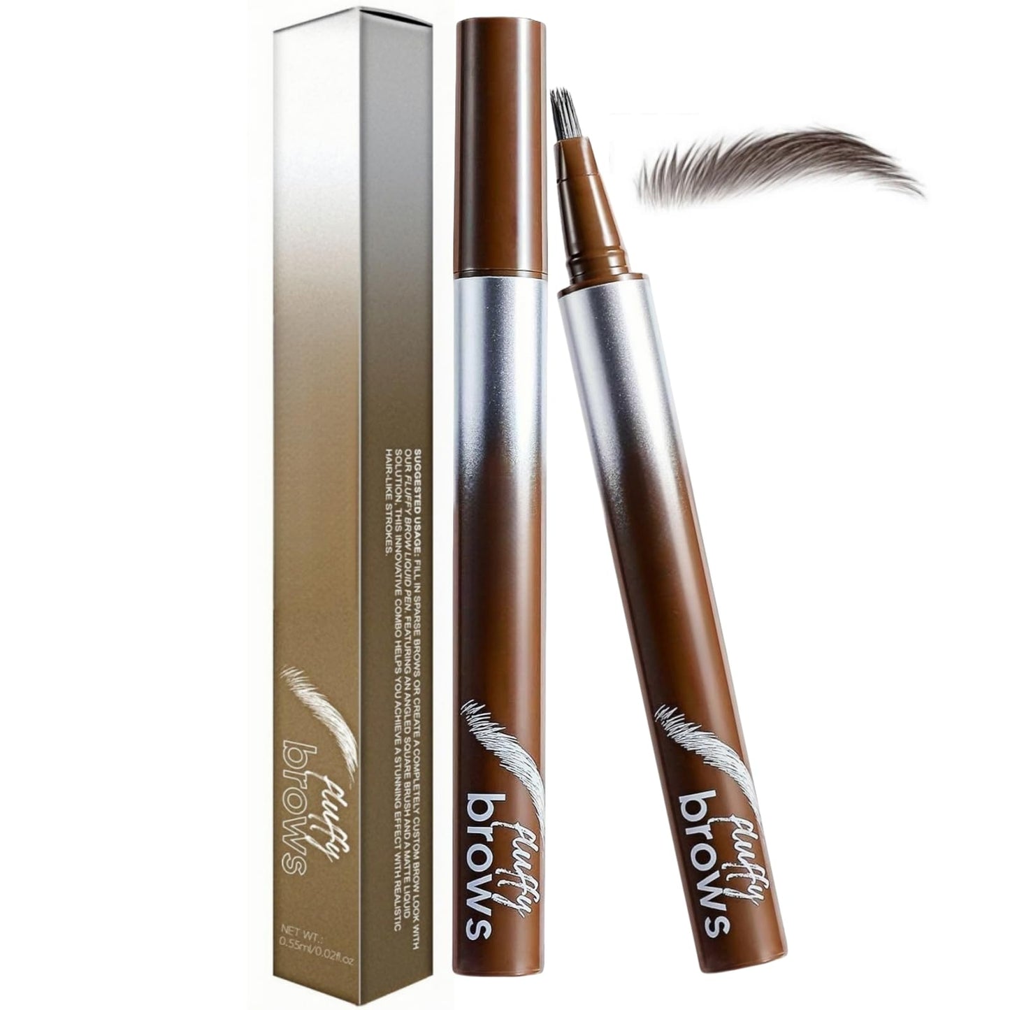 Taupe Eyebrow Pen & Magic Liquid Eyebrow Pen - Brow- Waterproof, Sweat-Resistant, Natural Hair-Like Strokes for Full. Fection Angled Brush Eyebrow Pencil, Flawless Brows – Color 04