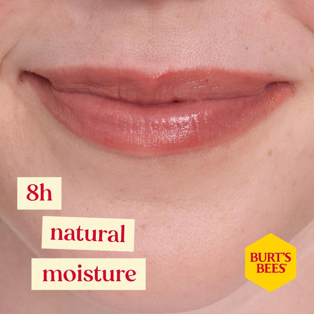 Burt's Bees Tinted Lip Balm Hibiscus, Moisturising Lip Tint With Shea Butter, 100% Natural Origin, 4.25g