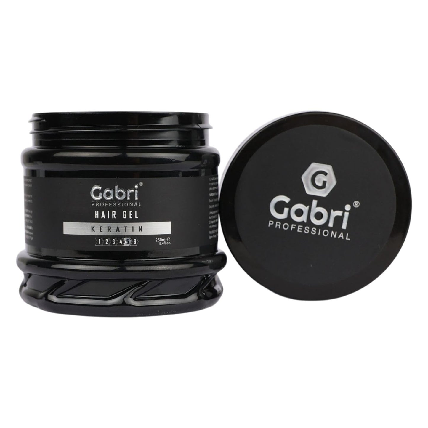 G Gabri Gabri Professional Hair Gel Series 250 ml - Strong Hold Hair Styling Gels - High Gloss, Anti-Frizz Effect, Edge Control - For All Hair Types (250 g (1 Pack), Keratin)