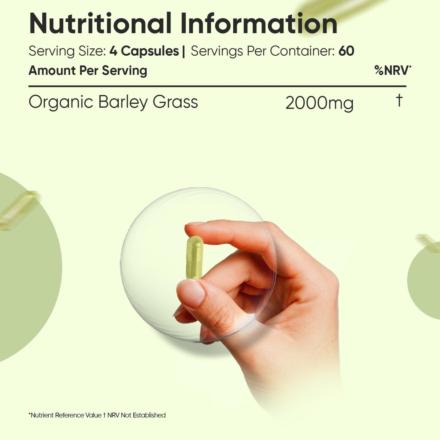 WeightWorld Organic Barley Grass Powder Capsules 2000mg - 240 Capsules - 2 Months Supply - Good Source of Vitamin A, C, K & B - Vegan & Gluten-Free - Barley Grass Juice Powder Pills for Men & Women