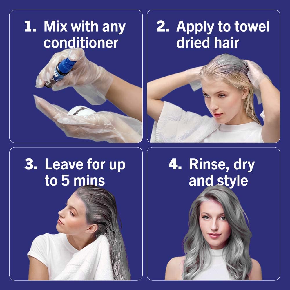 LIVE Live Schwarzkopf Colour Drops, Vegan, Semi-Permanent, Lasts 2 to 12 Washes, Ice Silver, 30 ml