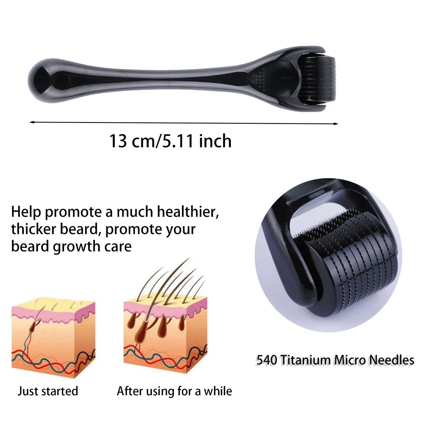 Beard Growth Kit,Beard Oil Beard Growth Serum for Men,0.5MM Derma Roller for Beard Growth,Beard Grooming Tools for Beard Rapid Growth and Thickening