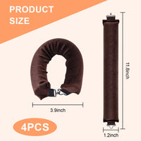 LFCFBH 4PCS Heatless Curling Rod, Soft Overnight Blowout Rods for Long Hair, Short Hair, Straight or Curly Hair