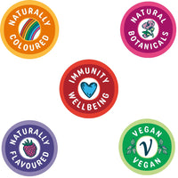 Healthipops Vitamin & Mineral Lollipops Travel Suitable for Ages 4+ with Added Soothing Botanicals, Ginger Root, Chamomile and Lime Flower, Raspberry Flavour 12 Lollipops