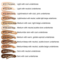 ONEKLIK Phoera Foundation Full Coverage Foundation Soft Matte Liquid Foundation Makeup Flawless Cream Smooth Waterproof Lightweight 24HR Long Lasting New Formula Tube Pack (104A Natural Beige)