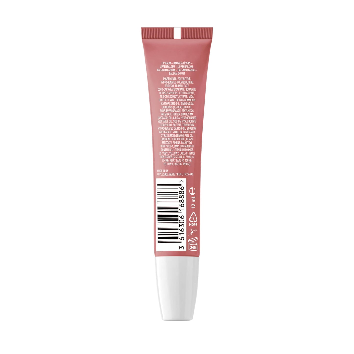 Max Factor Miracle Pure Lip Enhancer, 050 Pink Matcha, Conditioning Tinted Lip Balm, Glossy Colour Tint, With Jojoba Oil & Tripeptide, Vegan