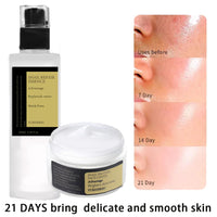 DMQ Snail Mucin Essence,Snail Mucin Skin Care Sets & Kits,Snail Mucin Face Cream for Anti Wrinkle,Hydrating Hyaluronic Acid Serum,Niacinamide Serum,Smooth Fine Lines & Face Moisturiser(Cream+Essence Set)