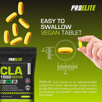 PROELITE CLA Supplement 60 Softgels - 1000mg per Capsule CLA with 80% Isomers - CLA Softgel Capsules Conjugated Linoleic Acid - Suitable Men, Women