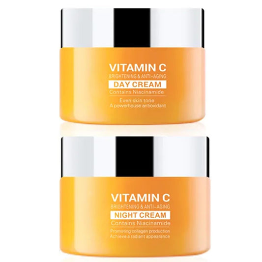 Cappuvini Vitamin C Face Cream Set, Brightening & Anti Aging Facial Moisturizer for Face & Neck, Hydrating & Brightening Vitamin C Cream for Dark Spots Skin (Day Cream)