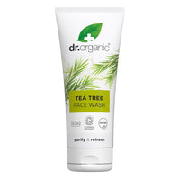 Dr. Organic Dr Organic Tea Tree Face Wash, Cleansing, Purifying, Mens, Womens, Oily Skin, Natural, Vegan, Cruelty-Free, Paraben & SLS-Free, Organic, Recycled & Recyclable, Organic, 200ml, Packaging may vary