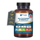 PH PROWISE Healthcare A-Z Multivitamins and Minerals I 365 Vegan A-Z Vitamins Tablets (1 Yr Supply) I 26 Essential Active Vitamins, Minerals & Micronutrients for Men & Women I Made in The UK by Prowise Healthcare