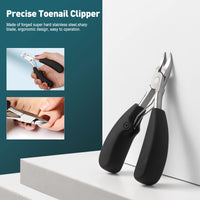 BEZOX Toenail Clippers for Thick and Ingrown Nails, Professional Podiatrist Toenail Nipper for Seniors，Chiropodist Style Toe Nail Clipper Large Heavy Duty & Easy Grip Rubber Handle Toenails Trimmer