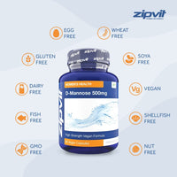 D-Mannose 1500mg Per Serving, 90 Vegan D Mannose Capsules. Natural Cystitis Supplement for Women and Men. UK Manufactured.