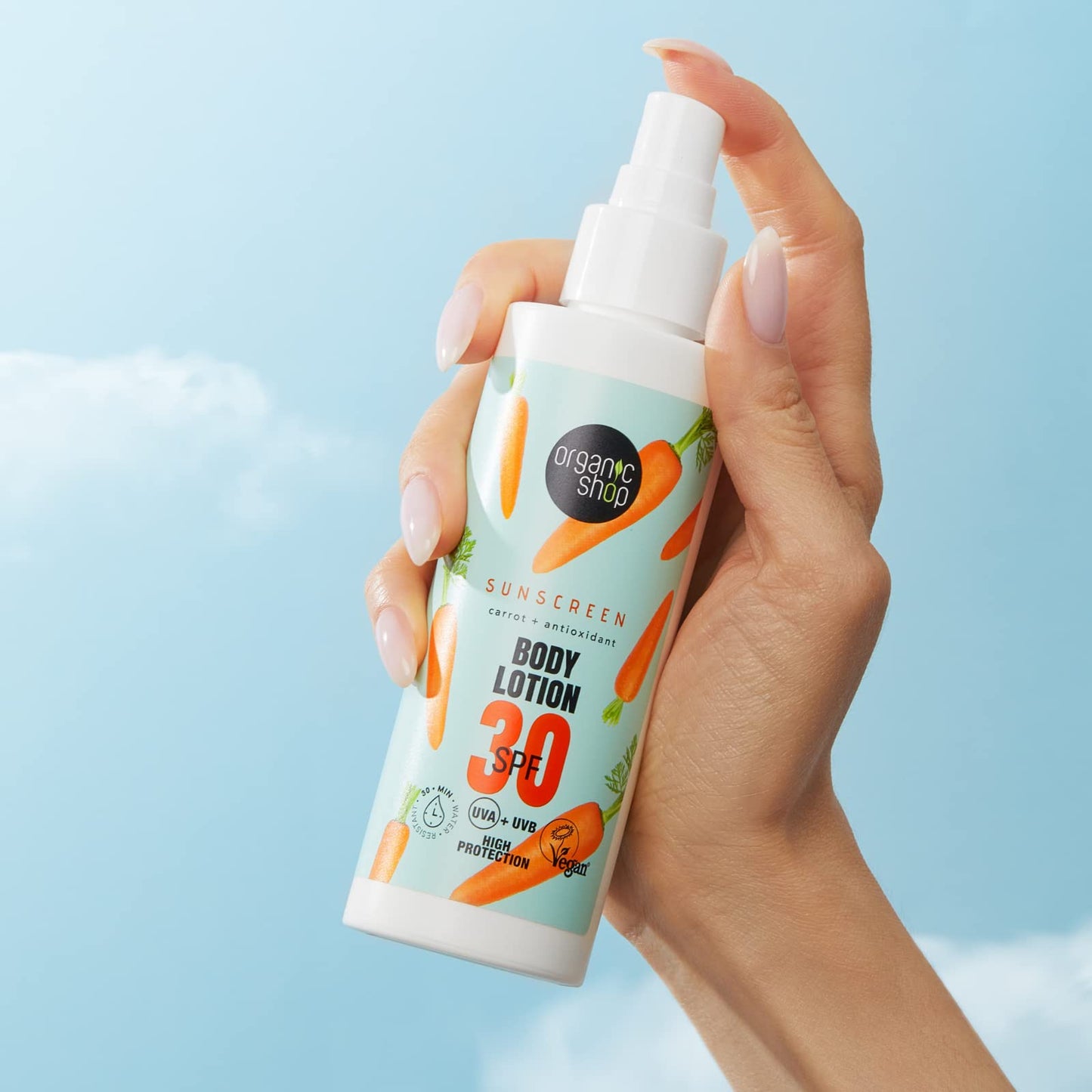 Organic Shop Sunscreen Body Lotion 30 SPF (150ml)
