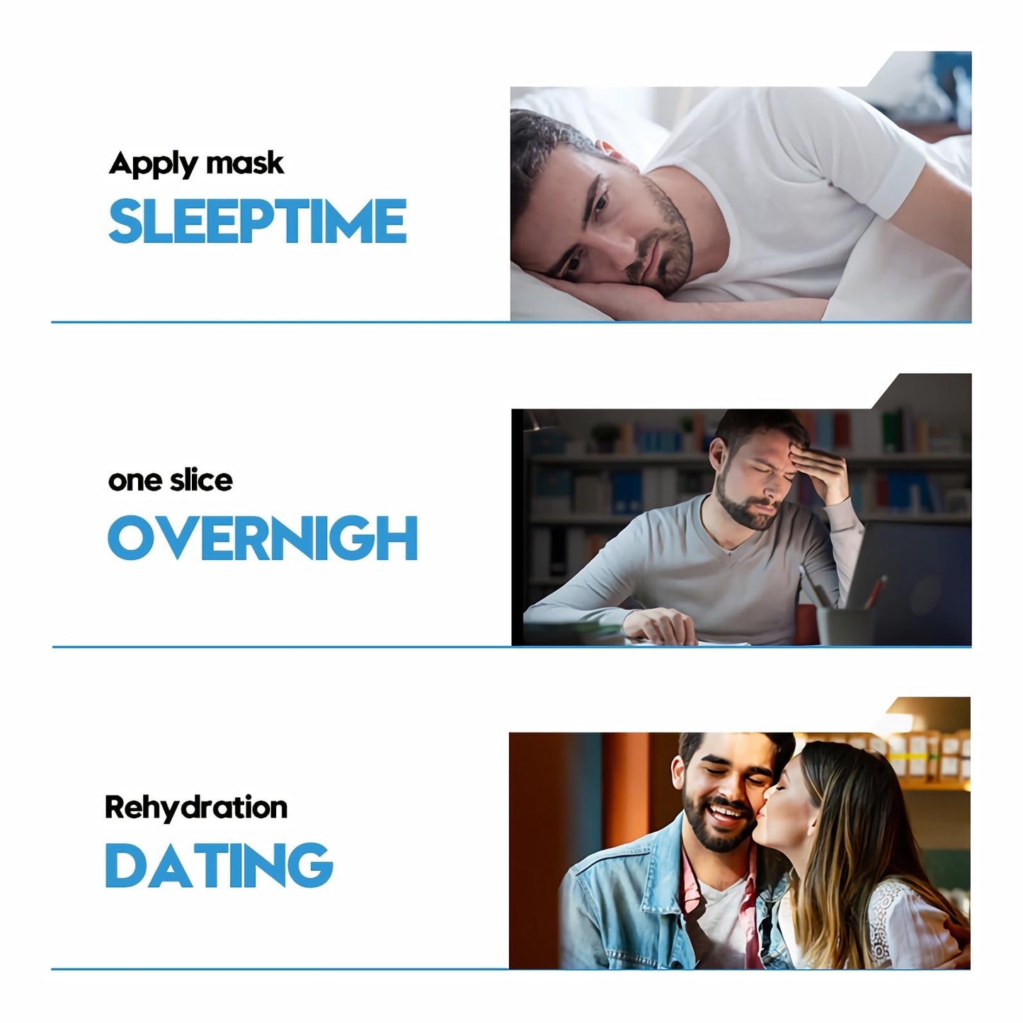 【PACK OF 6】mercham Sheet Face Mask for Men, Refreshing & Oil Control, Cleansing & Hydrating Sheet Masks Multipack, Mens Face Mask Skin Care Gift for All Skin Types - 25ml*6