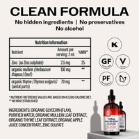 Vimergy Total Immune Blend– Fast-Absorbing – All-Season, Thyme, & Mullein Drops – Non-GMO, Vegan, 57 serv (115 ml)