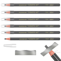 KAIQIKAIXI Waterproof Eyebrow Pencils Brow Pencil Set For Marking, Filling And Outlining, Tattoo Makeup And Microblading Supplies Kit-Permanent Eye Brow Liners In (Gray)