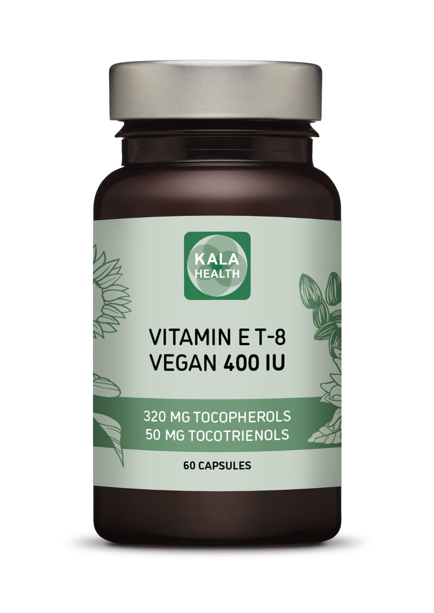 Kala Health Vitamin E - All 8 Tocopherols + Tocotrienols 400 IU Vegan - Alpha Tocopherol/Tocotrienol + Beta Tocopherol/Tocotrienol + Gamma Tocopherol/Tocotrienol + Delta Tocopherol/Tocotrienol