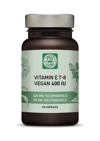 Kala Health Vitamin E - All 8 Tocopherols + Tocotrienols 400 IU Vegan - Alpha Tocopherol/Tocotrienol + Beta Tocopherol/Tocotrienol + Gamma Tocopherol/Tocotrienol + Delta Tocopherol/Tocotrienol