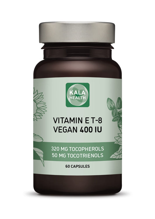 Kala Health Vitamin E - All 8 Tocopherols + Tocotrienols 400 IU Vegan - Alpha Tocopherol/Tocotrienol + Beta Tocopherol/Tocotrienol + Gamma Tocopherol/Tocotrienol + Delta Tocopherol/Tocotrienol
