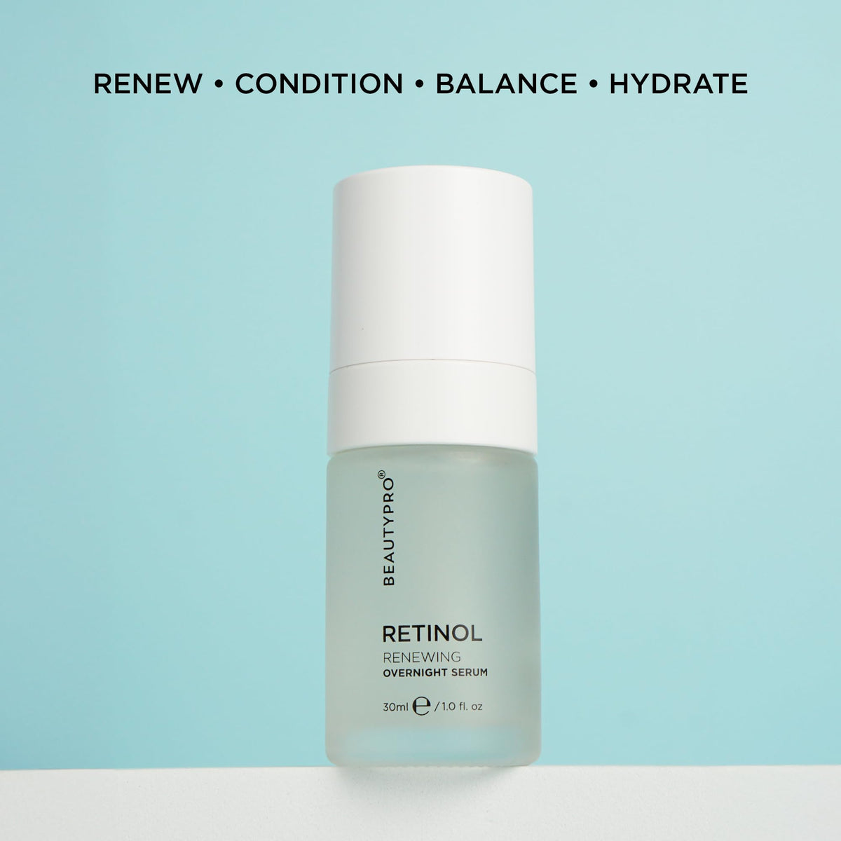 BeautyPro BEAUTYPRO RETINOL RENEWING FACE SERUM Overnight Face Moisturiser & Antioxidant Rejuvenate Firming Skin Blemishes Reduces Inflammation Natural Vegan Skincare Multi Award Winning Brand 30ml