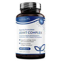 Joint Complex - 180 Tablets - Enhanced with Glucosamine, Chondroitin, MSM, Vitamin C and Mangaese - Nutravita