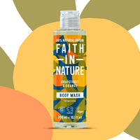 FAITH IN NATURE Faith In Nature 300 ml Natural Grapefruit and Orange Body Wash, Invigorating, Vegan and Cruelty Free, No SLS or Parabens