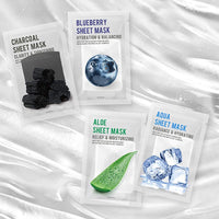 Eunyul [PACK OF 10] EUNYUL Purity Aloe Facial Sheet Mask Pack 22ml x 10pcs Korean Skincare Hydrating & Soothing & Natural Ingredients for All Skin Types