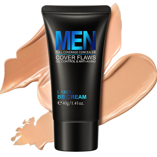 Trendyfave Mens BB Cream Foundation, BB Cream Light, Face Moisturiser For Oily Skin, Concealer For Mature Skin, Face Make-Up, Anti Age Face Cream, Anti Redness Cream For Face