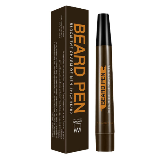DMQ Beard Pencil Filler,Brown Tattoo Eyebrow Pen with Fork Tip,Waterproof, Long Lasting, Natural Looking,Hair and Beard Filler for Define & Sharpen Hair, Beard & Eyebrow