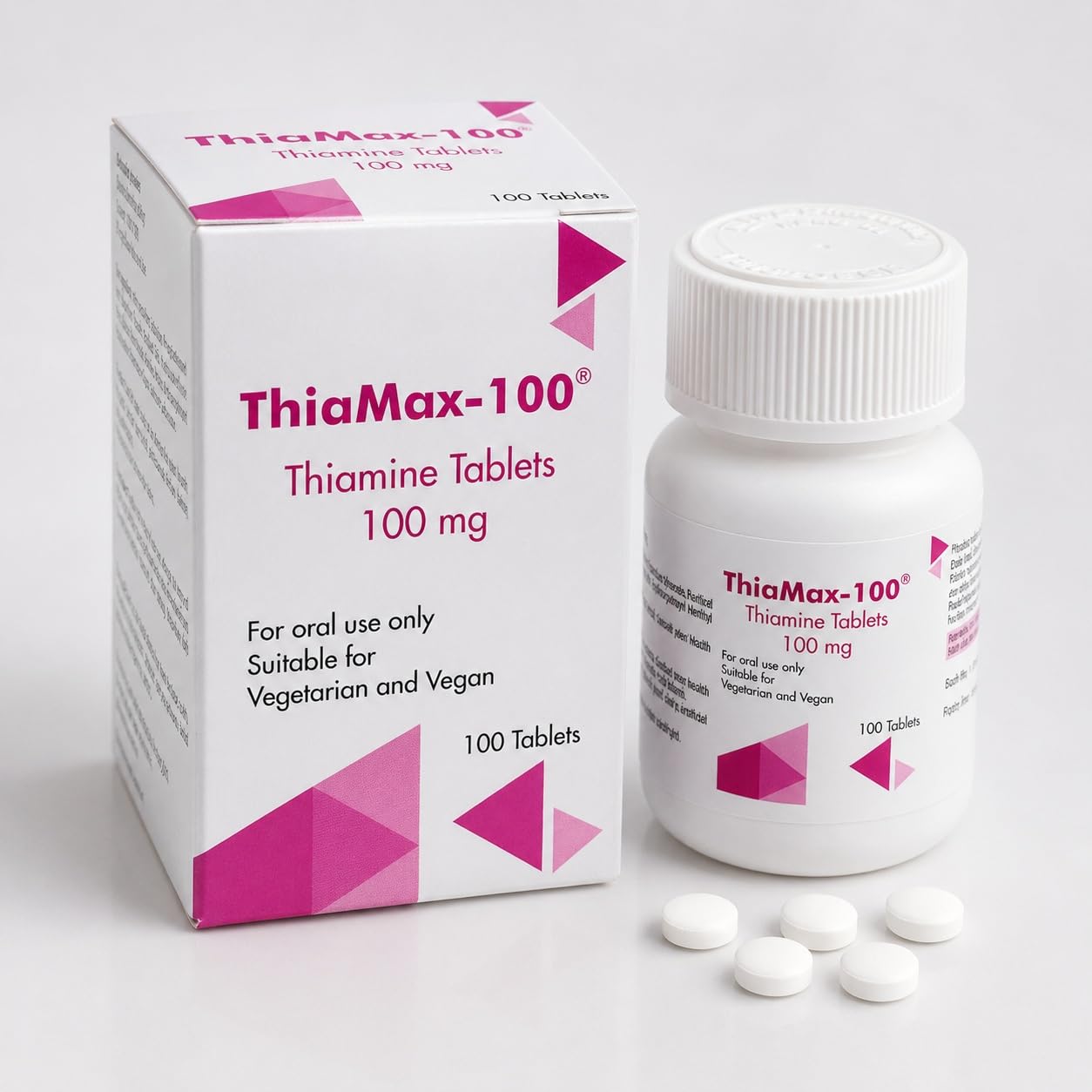 PuroSure ThiaMax-100 Vitamin B1 Thiamine 100mg Tablets – Pack of 100 - for Heart, Immune and Psychological Function & Energy Release