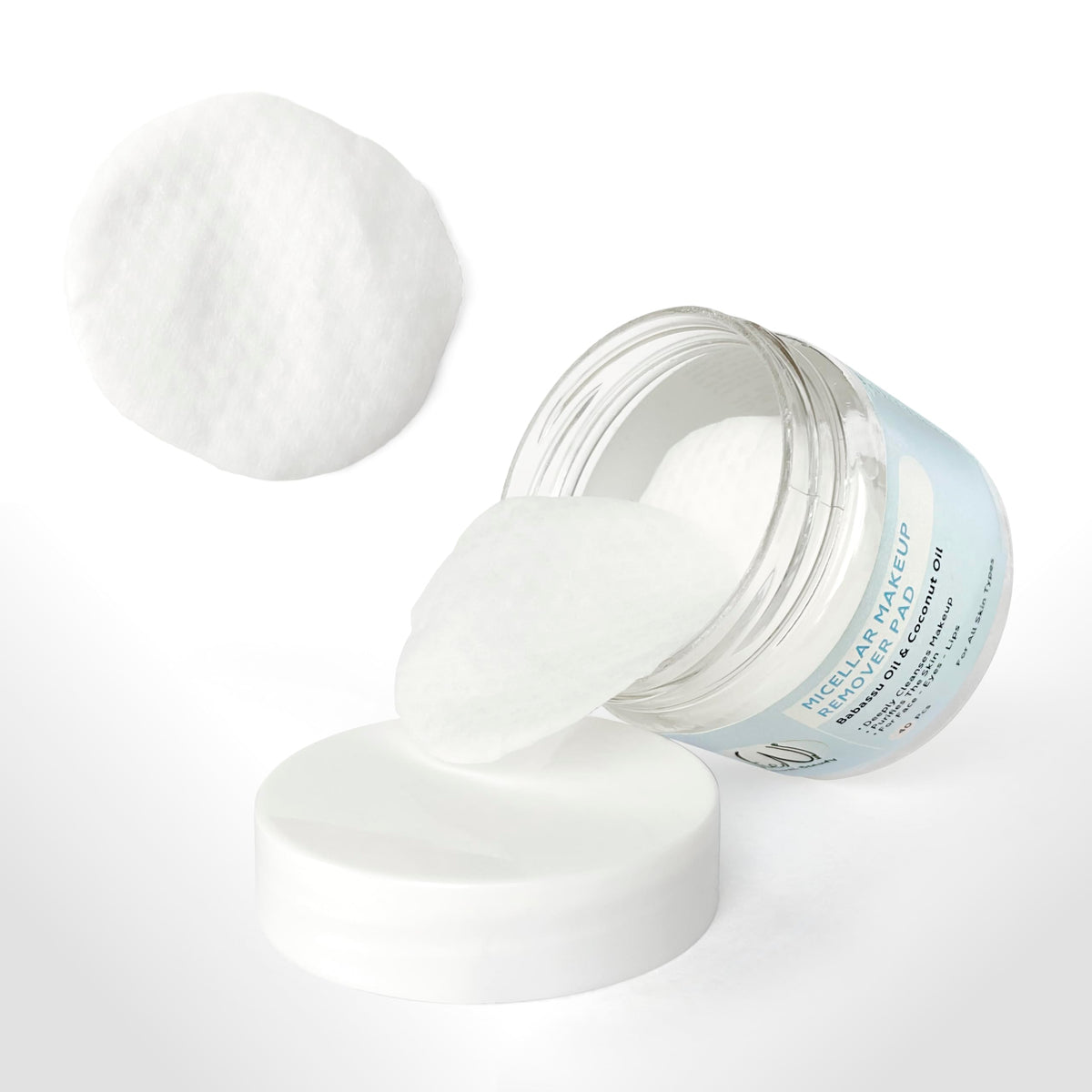 VIEN Best VIEN BEST NATURAL BEAUTY Micellar Makeup Remover Pad with Babassu Oil & Coconut Oil - Gentle & Effective Cleansing Pads for Face, Eyes & Lips Hydrating Pads Removes Makeup & Dirt - 40 Pads.