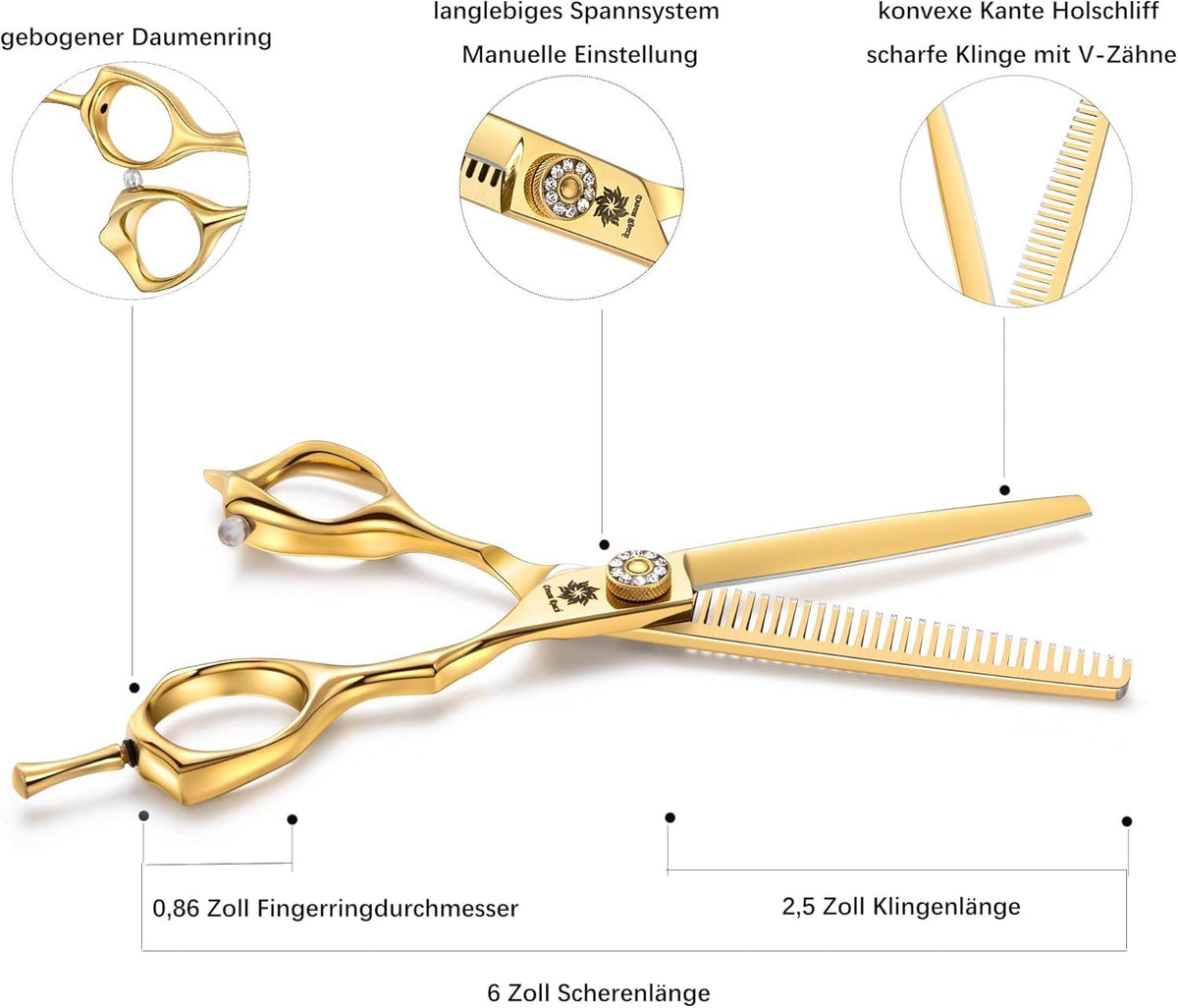 Dream Reach Hairdressing Scissors Sharp Thinning Scissors Japanese Stainless Steel 440C Handmade for Thinning