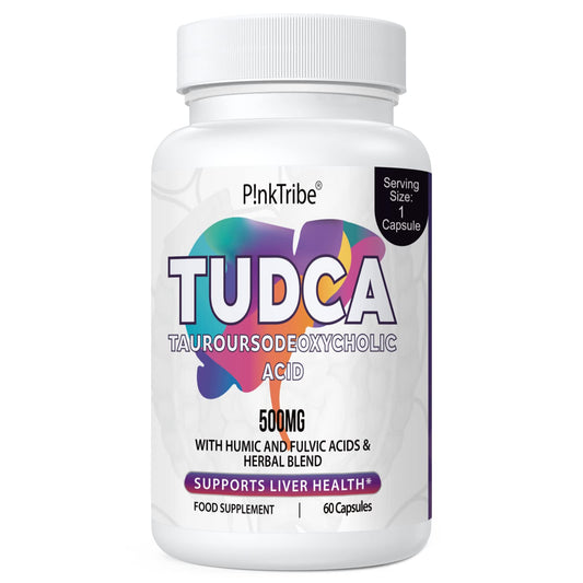 TUDCA 500mg, Tauroursodeoxycholic Acid with Humic and Fulvic Acids, Beet Root and More, Tudca Bile Salt Supplement for Liver Liver Health, Digestion, Detox and Repair (Pack of 1)