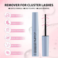 UCOOLME uCoolMe Fairy Lash Clusters Kit 8-18mm Manga Eyelash Clusters C Curl - WideSpan Wet-Look Spiky Anime Lashes Ultra-Thin Invisible Lash Band