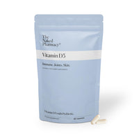 The Naked Pharmacy | Vitamin D3 Supplements | for Immune System | Bones, Joints & Teeth | with Natural Prebiotic Baobab | High Strength | No Additives | Vegan | 60 Capsules