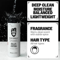 Slick Gorilla Daily 2 in 1 Men's Shampoo and Conditioner, Vegan, 200ml