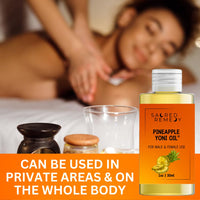 Sacred Remedy Pineapple Yoni Oil Potent, Hydrating, Moisturising Lotion Oil. 100% Natural & Vegan. Reduces Friction, Chaffing & Dryness. Balances PH Level & Fresh Scent with Vitamin E (50ml)