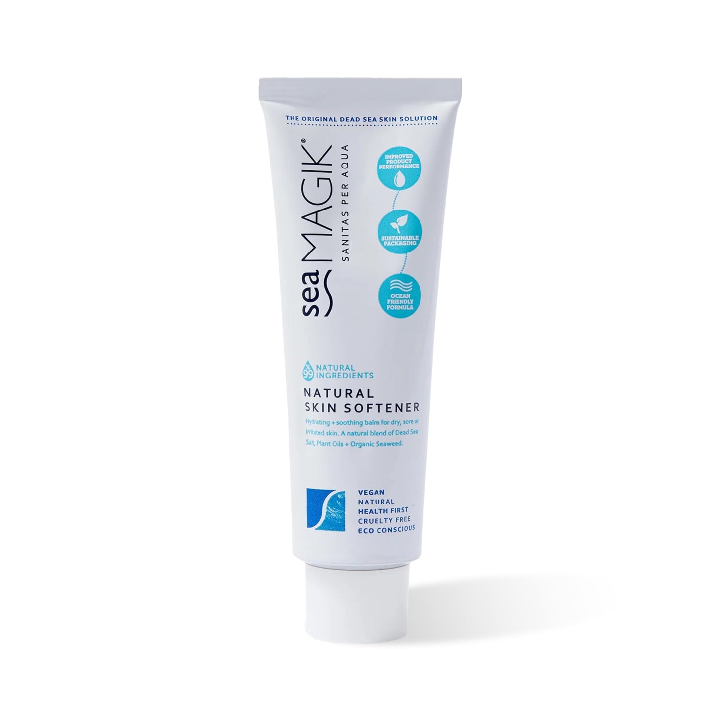 Sea Magik - Face and Body Moisturiser for Dry Skin, Itch Relief Cream for Eczema and Psoriasis, Natural Mineral-Rich Lotion with Hydrating Dead Sea Salt, Vegan, Cruelty Free (75ml)