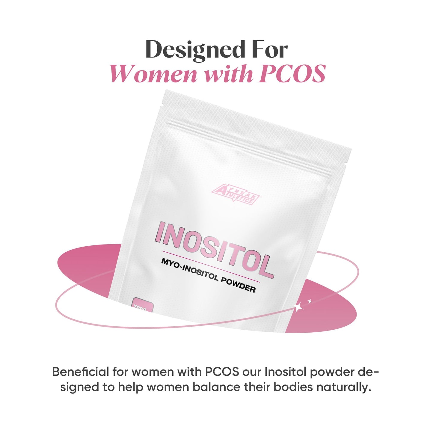 Freak Athletics Inositol (Myo-Inositol) Powder 300g | Premium Myo Inositol Powder - Supports Women with PCOS - Promotes Hormonal Balance & Normal Ovarian Function
