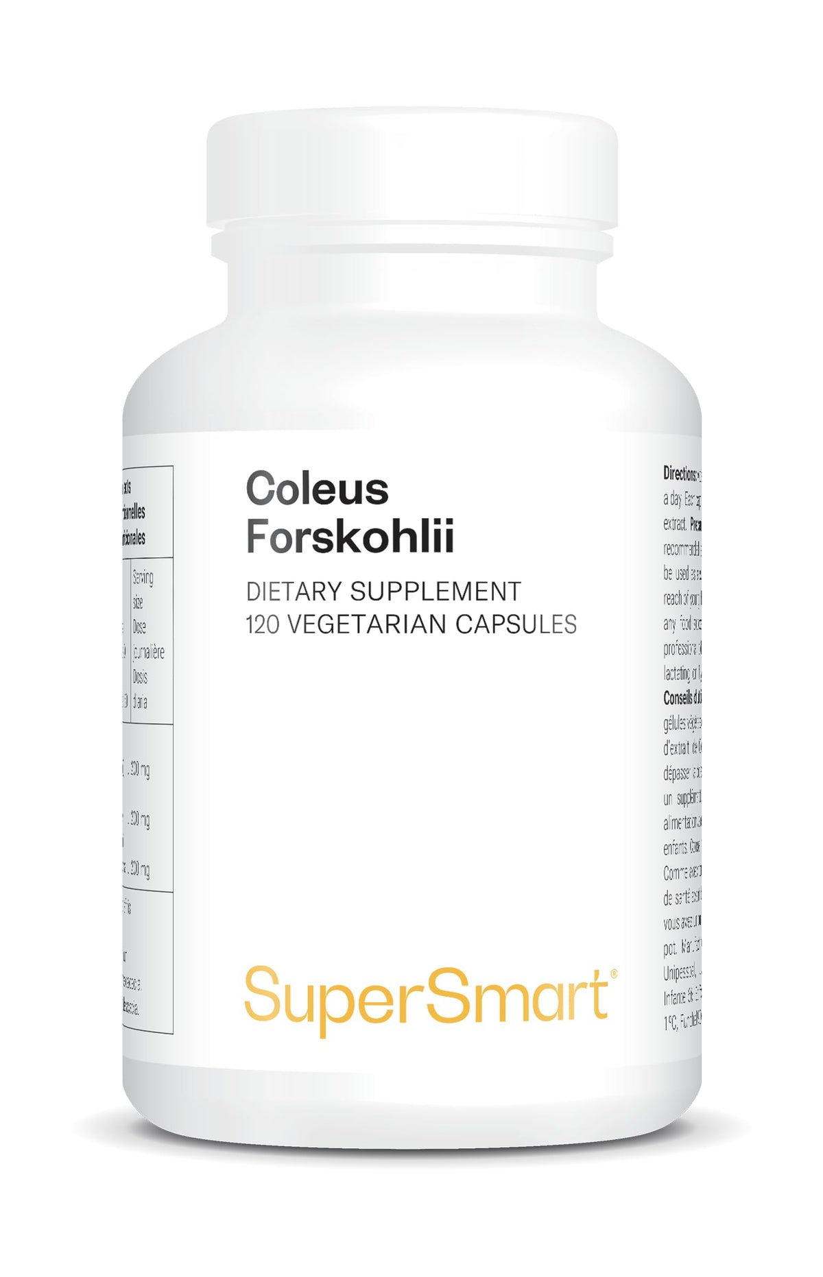 SUPERSMART Coleus Forskohlii – 100% Natural Forskolin – Supports Fast & Effective Weight Loss – Promotes Fat Breakdown – Boosts Metabolism – Vegan – Gluten-Free – SuperSmart