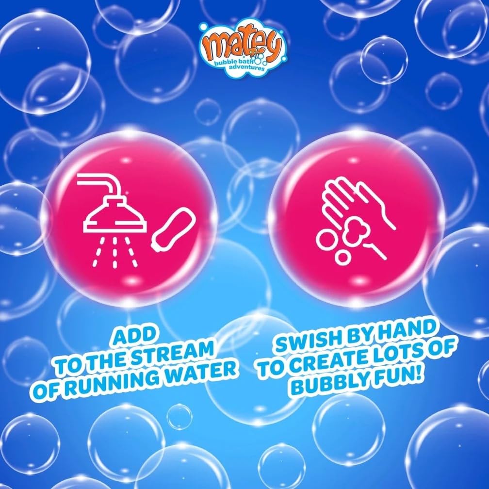 Matey Bubble Bath Molly | Kids Bubble Bath for Bath Time Fun | Long-Lasting Foamy Bubbles | Gentle Children’s Bath Wash