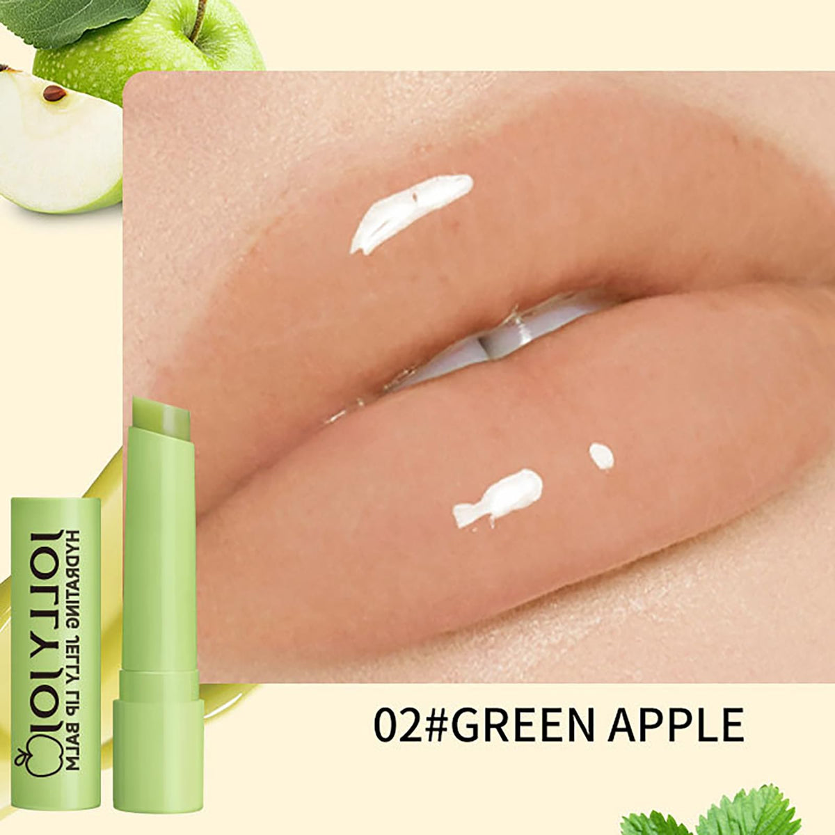 RoseFlower Lip Balm Set, Natural 4 Fruit Flavors Tinted Lip Balm for Lip Care, Lip Repair Tubes, Prevent Cracked & Dry Lip, Create Jelly Toot Lip