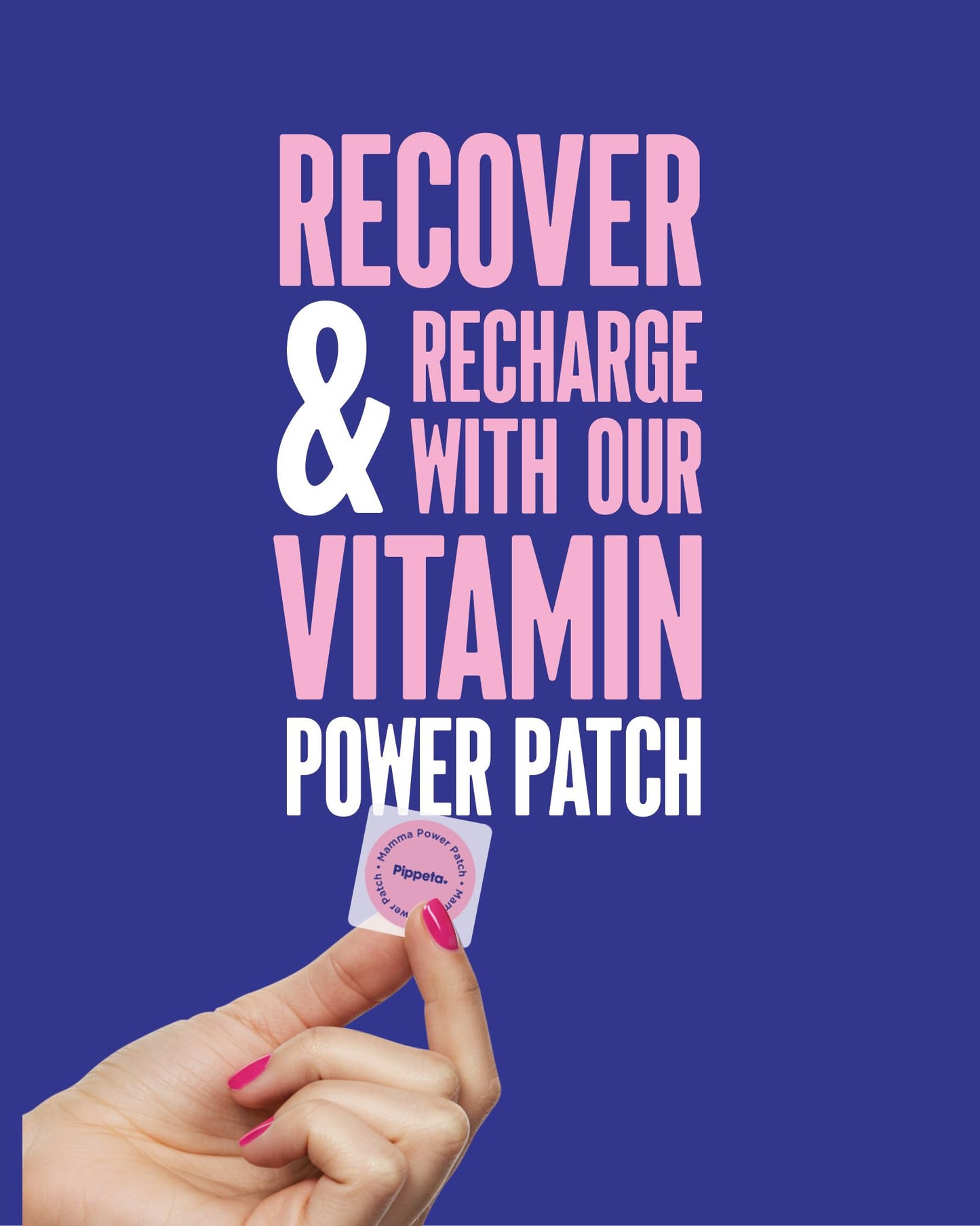 Pippeta Mamma Power Patch - Multivitamin Patch for Pregnancy, Postpartum & Breastfeeding - 24-Hour Nutrient Release - 80-90% Absorption - Waterproof, 100% Natural Latex Free - 30 Pack