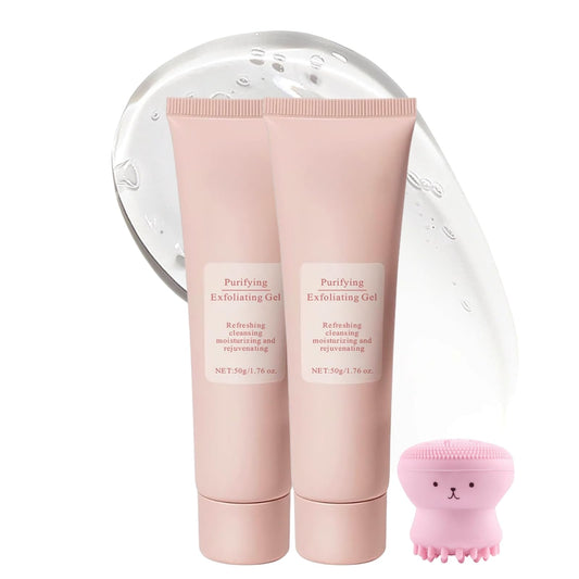 Cureluxe Facial Exfoliating Gel,Purifying Exfoliating Gel,Exfoliat-ing Face Wash Scrub,Gentle Exfoliat-ing G-el for Face,Hand,Leg,Deep Pore Cleansing Facial Exfoliator,Suitable for All Skin Types